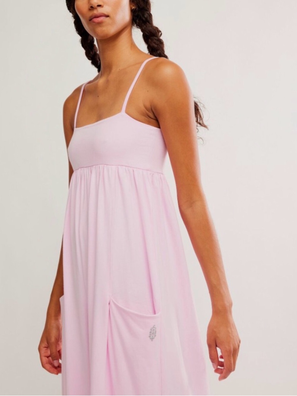 FP Movement Hot Shot Strappy Onesie in Powder Pink: S - Picture 4 of 7